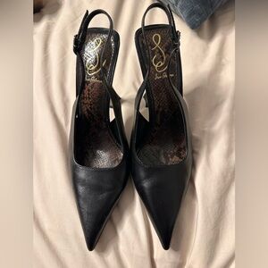 Sam Edelman Black Slingback Heels
